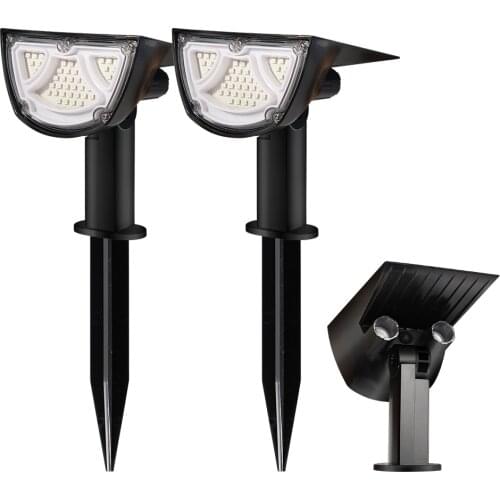 43LED Solar Spotlight RGB Changing Outdoor Lawn Lamp Waterproof Landscape Decoration Light LED Pathway 2-way Lighting for Garden