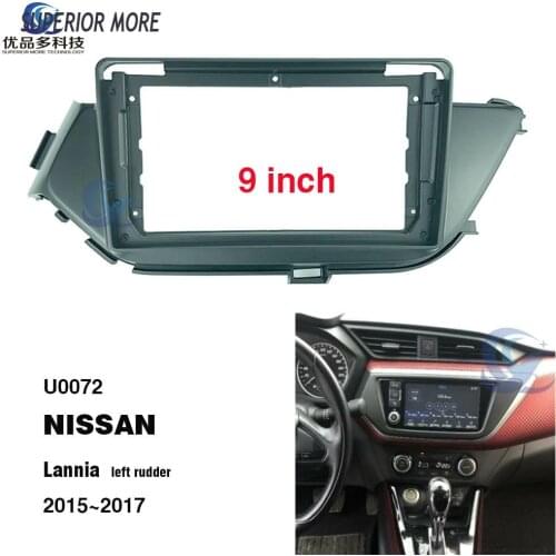9 inch car Radio Fascia Panel Frame for NISSAN Lannia 2015-2017 Dashboard ABS plastic Installation Trim Kit CD DVD player