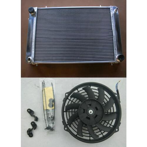 Aluminum Radiator + FANS For Triumph TR8 TR 8 3.5 V8 1978 1979 1980 1981 Manual Convertible 3528CC 1978-1981 Triumph TR-8