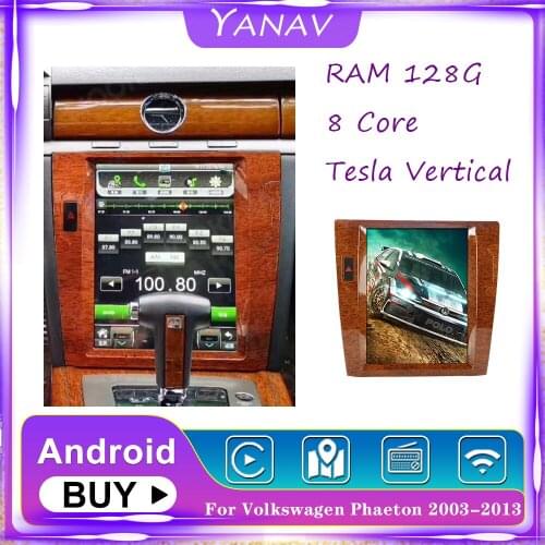 Android Car Radio GPS navigation For Volkswagen Phaeton 2003-2013 Video Stereo Receiver Multimedia MP3 Player Vertical Screen