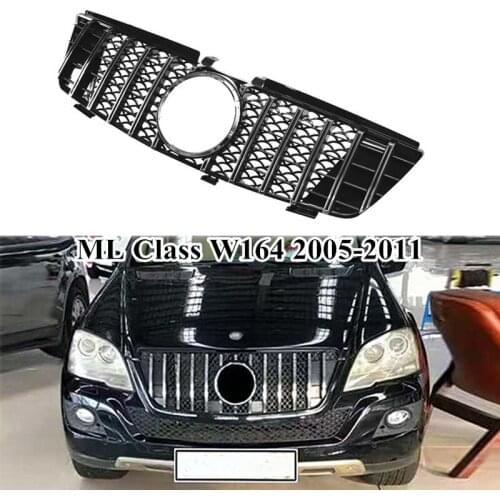 Car Accessories Bumper Front Grille For m-ercedes ML Class W164 x164 2005-11 ML300 ML320 ML350 ML400 ML500 ML430 Mesh Grille