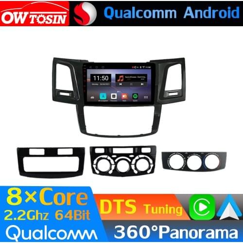 Qualcomm 8Core Android Car Multimedia For Toyota Fortuner Hilux SW4 Vigo Revo 2005-2015 GPS DTS HIFI 360 Panoramic Radio CarPlay