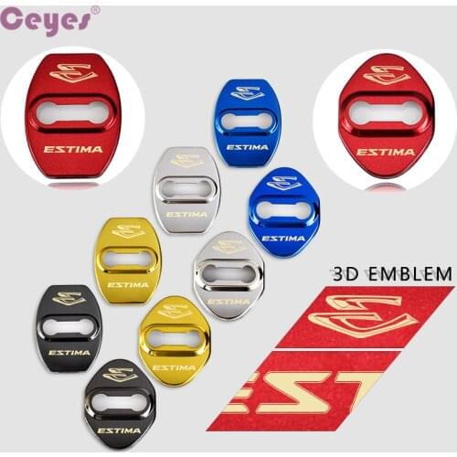 Car Styling Badge Auto Door Lock Cover Case For Toyota Estima acr50 previa acr30 acr40 hybrid lucida emina exterior Accessories