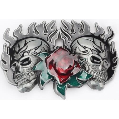 Skull skeleton belt buckle Belt DIY accessories Western cowboy style Smooth belt buckle Punk rock style k34