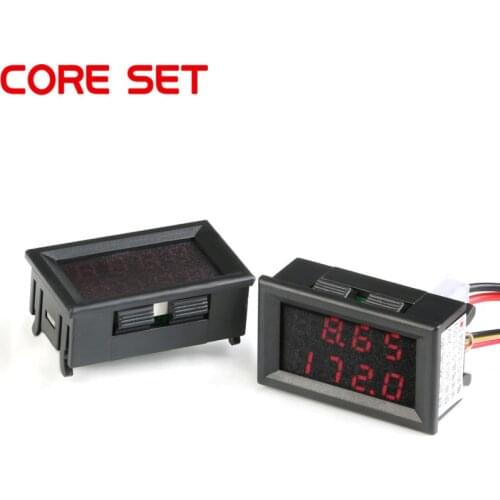 0.28" Dual LED Display Digital Ammeter Voltmeter DC 0-33V/3A Simple Version 4 Bit 5 Wire Voltage Current Meter Red LED