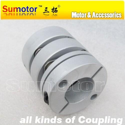 CNC OD44mm L50mm Bore 12mm 12.7mm 14mm 15mm 16mm 18mm 19mm 20mm 22mm servo stepper motor double Diaphragm flexible shaft Coupler