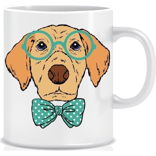 Custog Porcelain Mug Fun Design For Coffee Funny Gifts for Women and Men 12oz Sweet Dog