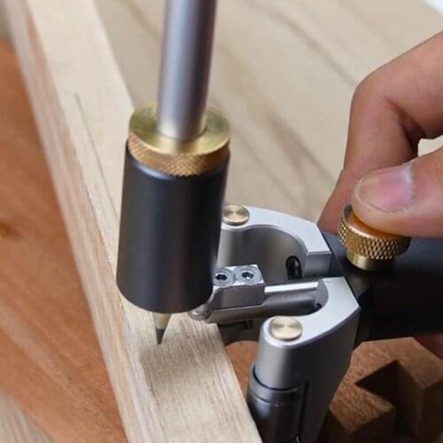 Wood Scribe Tool Woodworking Linear Arc Dual-purpose Scriber Ruler Parallel Line Drawing Tool Measuring Gauge CLH@8