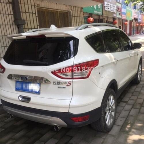 For Ford Escape Kuga ST Spoiler 2013-2017ABS Plastic Unpainted Color Rear Roof Spoiler Wing Trunk Lip Boot Cover Car Styling