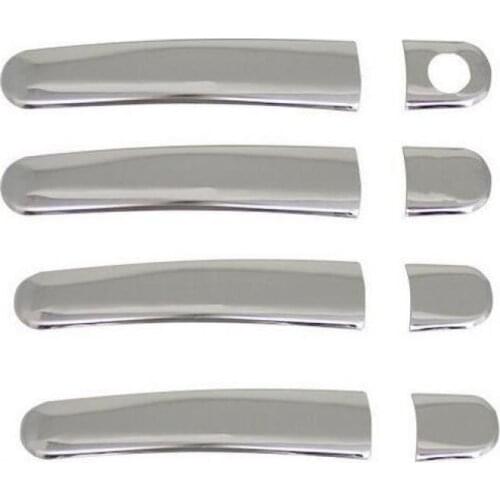 For Skoda YETI Luxurious Chrome Door Handle Covers Trim of 4 Door 2009-2016 ABS Plastic Accessories Stickers Car Styling