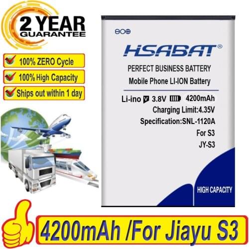 HSABAT Newest 4200mAh High capacity JY S3 JY-S3 battery for JIAYU S3 Batteries