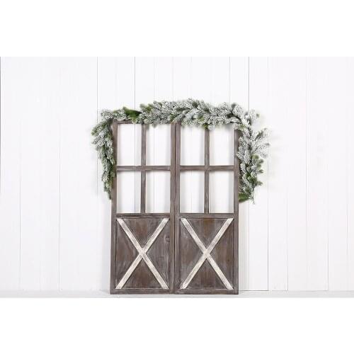HUAYI Photography Backdrop Christmas Xmas Door Family Holiday Newborn Baby Child Photo Booth Background Studio PhotocallsW-4373
