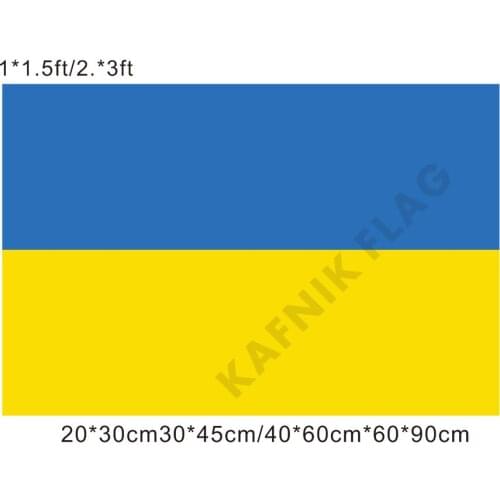 KAFNIK,free shipping 20*30cm/30*45cm/40*60cm/60*90cm small flags Ukraine Flag for Countries World Event Decorative Flags