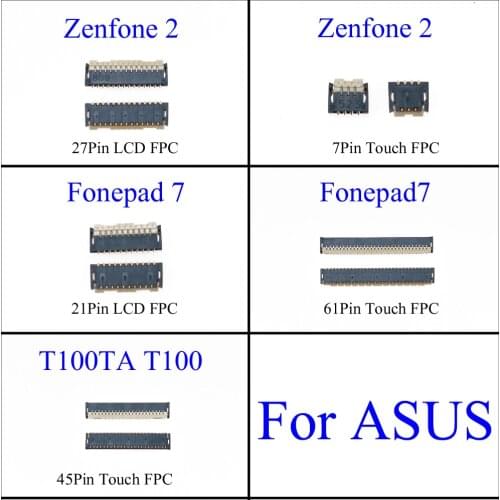 New LCD display Touch FPC Connector Port Plug on mainboard for ASUS zenfone2 ZE500KL Z00ED Fonepad 7 T100TA T100 21pin 45P 61P
