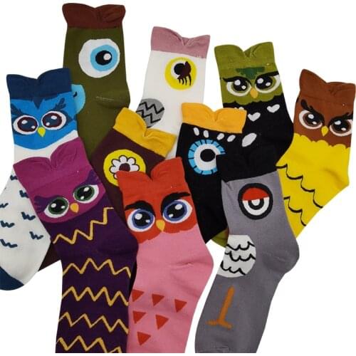 10 Pairs/Pack New Arrival Womens Lovely Cartoon Socks Funny Animal Fashion Cute Colorful Harajuku Cotton Socks