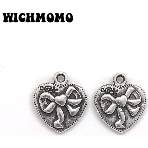 2019 New 10pieces/bag 19mm Zinc Alloy Hearts Shape Charms Pendants DIY Necklaces Bracelets Jewelry Accessories