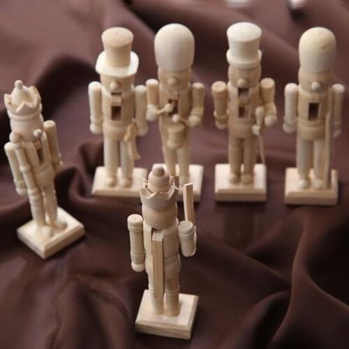 New Year Decor Kids Doll Wooden Nutcracker Soldier Merry Christmas Decoration Pendants Ornaments for Xmas Tree Decor