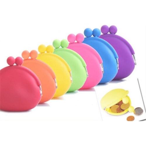 ISKYBOB NEW MINI women wallets fashion women messenger bags silicone coin purse baby toys children gift