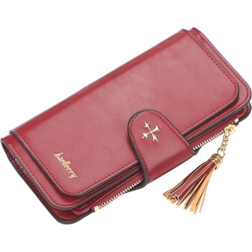 New Fashion Women Wallet Leather Purse Female Long Wallet Purse Vintage Money Clip High-capacity Wallet