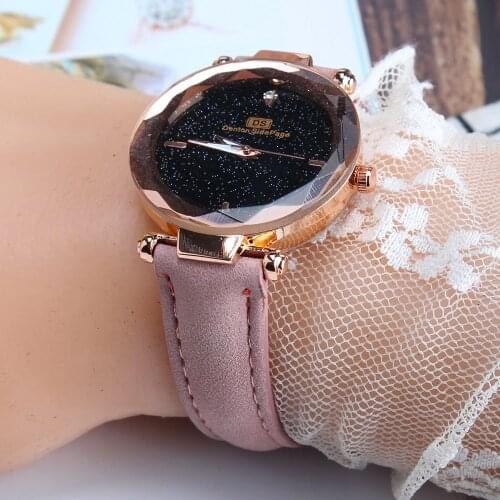 Wholesale Woman Fashion Leather Band Analog Quartz Round Wrist Watch Watches