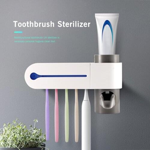 No perforation toothbrush disinfection rack intelligent toothbrush disinfection rack automatic toothpaste squeezing device tooth