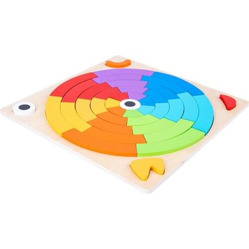Rainbow Wooden Stacking Toy Rainbow Stack Puzzle Toy for Toddlers