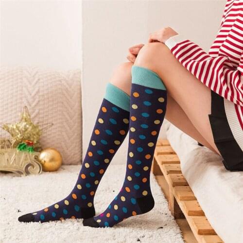 Christmas long socks Womens socks Cotton Santa Claus New winter warm long socks calf socks knee socks fashion ladies girls sock