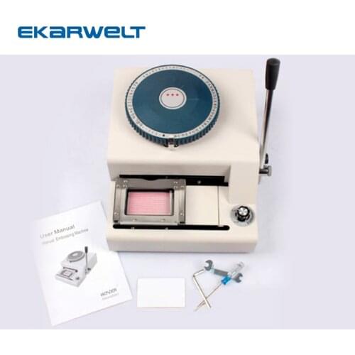 Manual PVC name id card embossing machine JX-70C