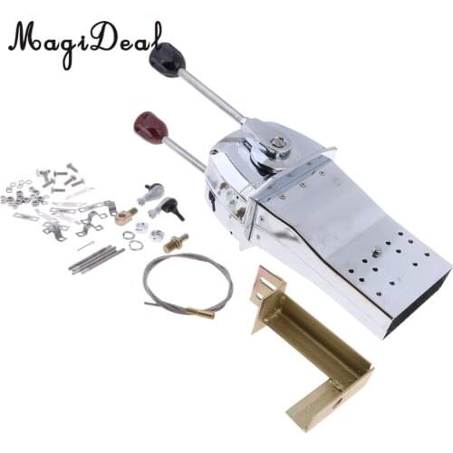 MagiDeal Marine Durable YK6 Boat Control Lever Top Mount Marine Engine Throttle Control for Kayak Canoe Boating Dinghy Yacht