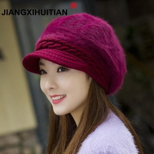 2018 Hot Mink and Fox fur ball cap winter hat women hat girl knitted hats skullies beanies brand new thick female cap