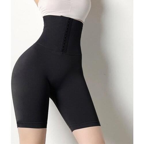 NORMOV Women Shorts High Waist Push Up Breasted Shorts Leggings Workout Skinny Fitness Female Shorts
