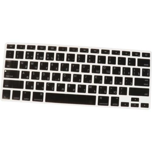 Silicone Russian-English Laptop Keyboard Letter Sticker Film Skin Cover For Apple MacBook Pro Air 13" Keyboard Protective Cover