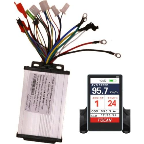 Scooter Mountain Bike Snow Bike Electric Bicycle E-Bike Speedometer 36V 48V 23A 500W Big Screen M6 LCD Display Instrument