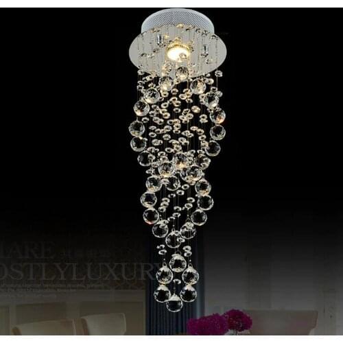 Modern Creative LED Crystal Lamp K9 Crystal Ceiling Light Dining Room Living Hallway Crystal Lighting fixture GU10 led bulbs