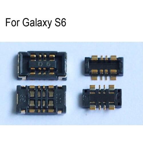 2 PCS Inner FPC Connector Battery Holder Clip Contact For Samsung Galaxy S6 s6 logic on motherboard mainboard GalaxyS6 Parts