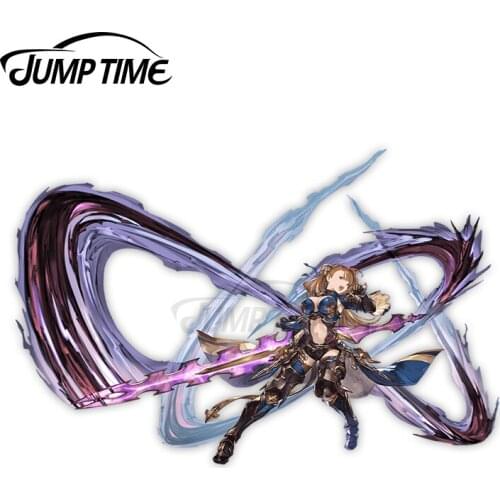 Jump Time 13 x 7.9cm For Granblue Fantasy Beatrix Uncapped Car Stickers Personality Cartoon Decal JDM Motorcycle RV Decoration