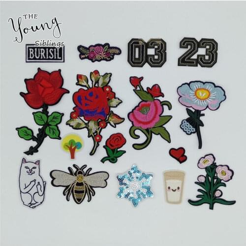High quality Clothing Iron on patches Embroidered Appliques DIY Apparel Accessories Patches Sewing For Clothing Fabric Badges