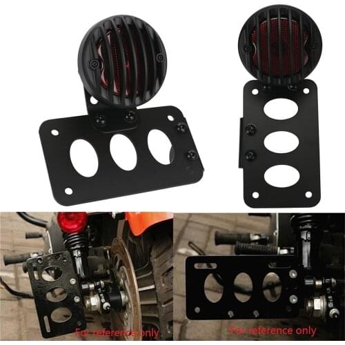 Motorcycle Side Mounted License Plate Bracket Tail Light LED Suitable For Honda Yamaha Suzuki Triumph Motorcycle Accessories