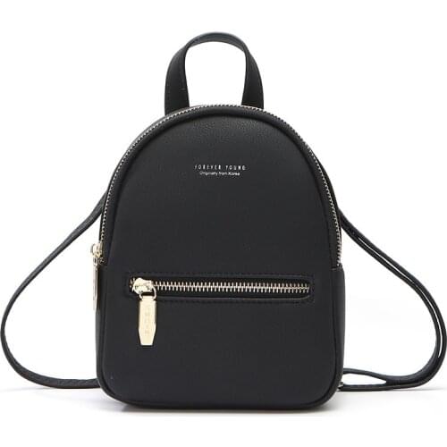 Women Backpack PU Leather Mini Soft Touch Multi-Function Small Backpack Female Ladies Shoulder Bag Purse mochilas mujer