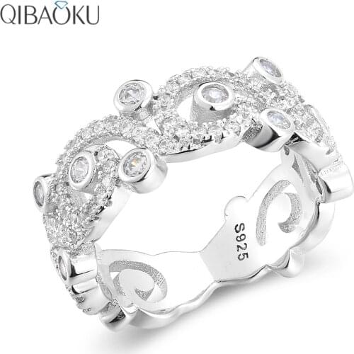 925 Sterling Silver Ring Shining Zircon Musical Note Shaped Rings for Women Fashion Rings Fine Jewelry