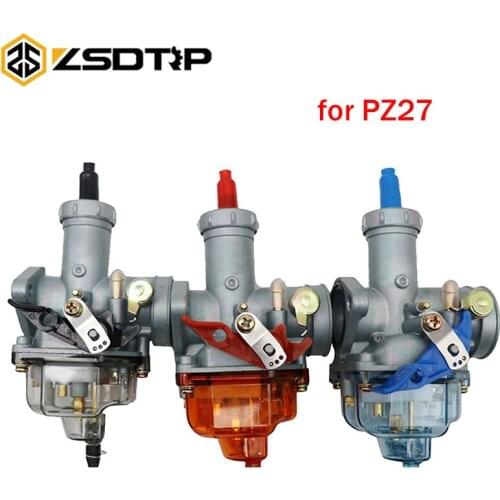 ZSDTRP PZ27 For Keihin PZ27 Motorcycle Carburetor Carburador Used For Honda CG150 with Nylon Float Bowl