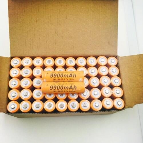 1-10pcs 18650 battery 3.7V 9900mAh rechargeable liion battery for Led flashlight Torch batery litio battery+ Free Shipping