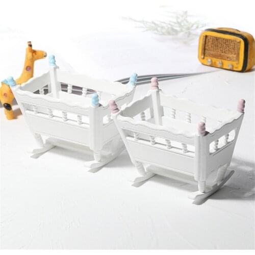 1:12 Doll House Miniature Collection Mini Furniture Cradle DIY Model