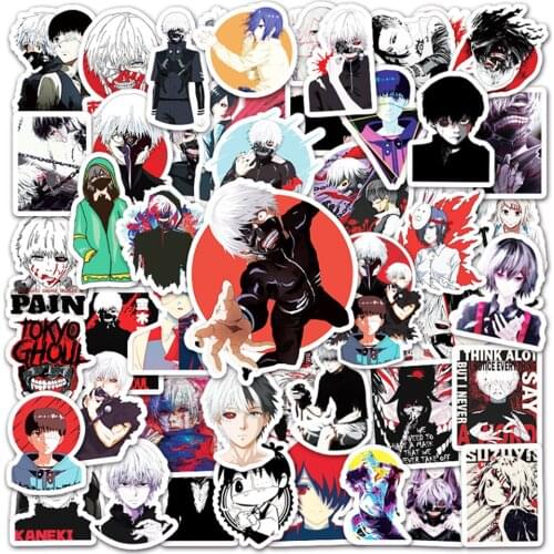 10/30/50PCS Anime Tokyo Ghoul Decoration Cool Guitar Skateboard Luggage Notebook Waterproof Helmet Toy Graffiti Sticker Wholesal