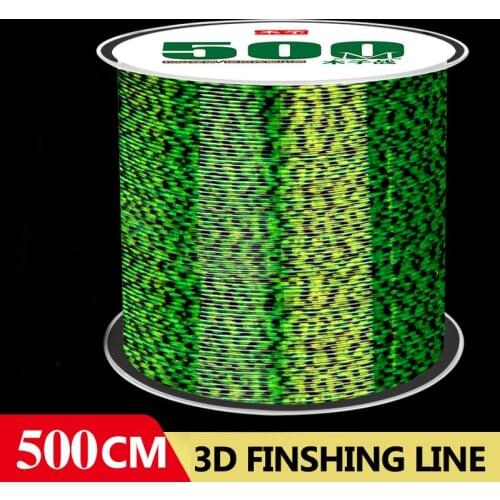 500m 3D Invisible Spoted Super Strong Carp Fishing Line Monofilament Line Speckle Fluorocarbon Coated Fishing Accsssories X599B