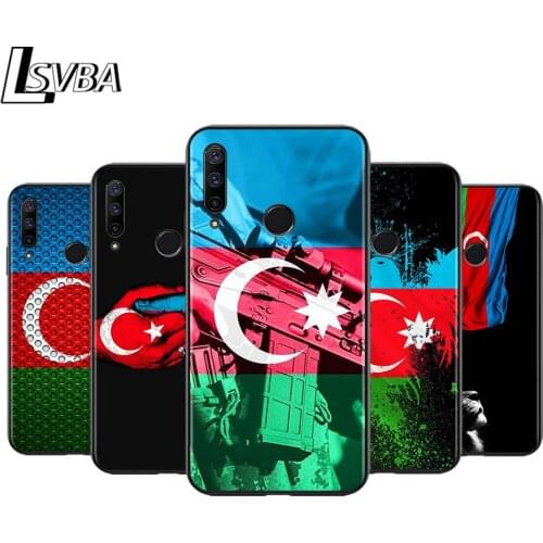 Azerbaijan Algeria Flag for Huawei Honor 30 20S 20 10i 9S 9A 9C 9X 8X 10 9 Lite 8A 7C 7A Pro Phone Case Black Cover