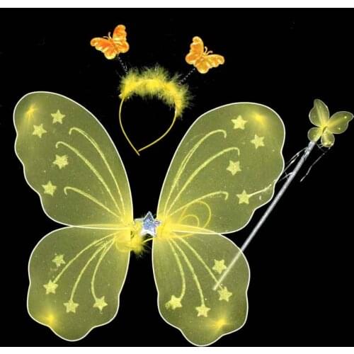 Angel wings costume fashion butterfly fabric party dress birthday disfraz angel blanco mariposas blancas bodas decoracion