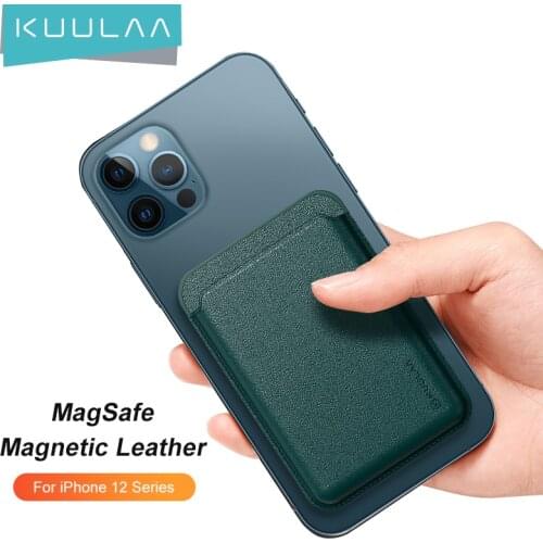KUULAA Leather Wallet Case Card Slots Bag Magnetic Case For iPhone 12 Pro Max Mini Phone Cases Magnet Card Holder Fundas Coque