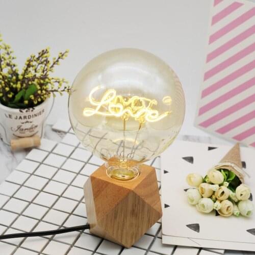 HiMISS Retro LED Love Letter Lamp G125 Edison Bulb with Yellow Galss Shell for Home Decoration