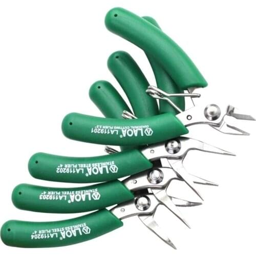 LAOA Mini Electronic Scissors Stainless Steel Long Nose Pliers Diagonal Pliers Wire Cutters